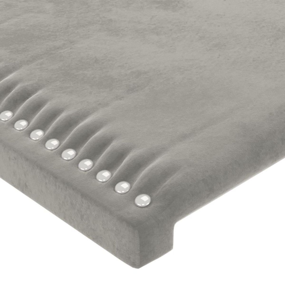 VIDAXL Tete de lit avec oreilles Gris clair 103x23x78/88 cm Velours