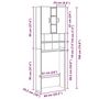 Voir la diapositive 6 : VIDAXL Meuble pour machine a laver Chene sonoma 64x25,5x190 cm