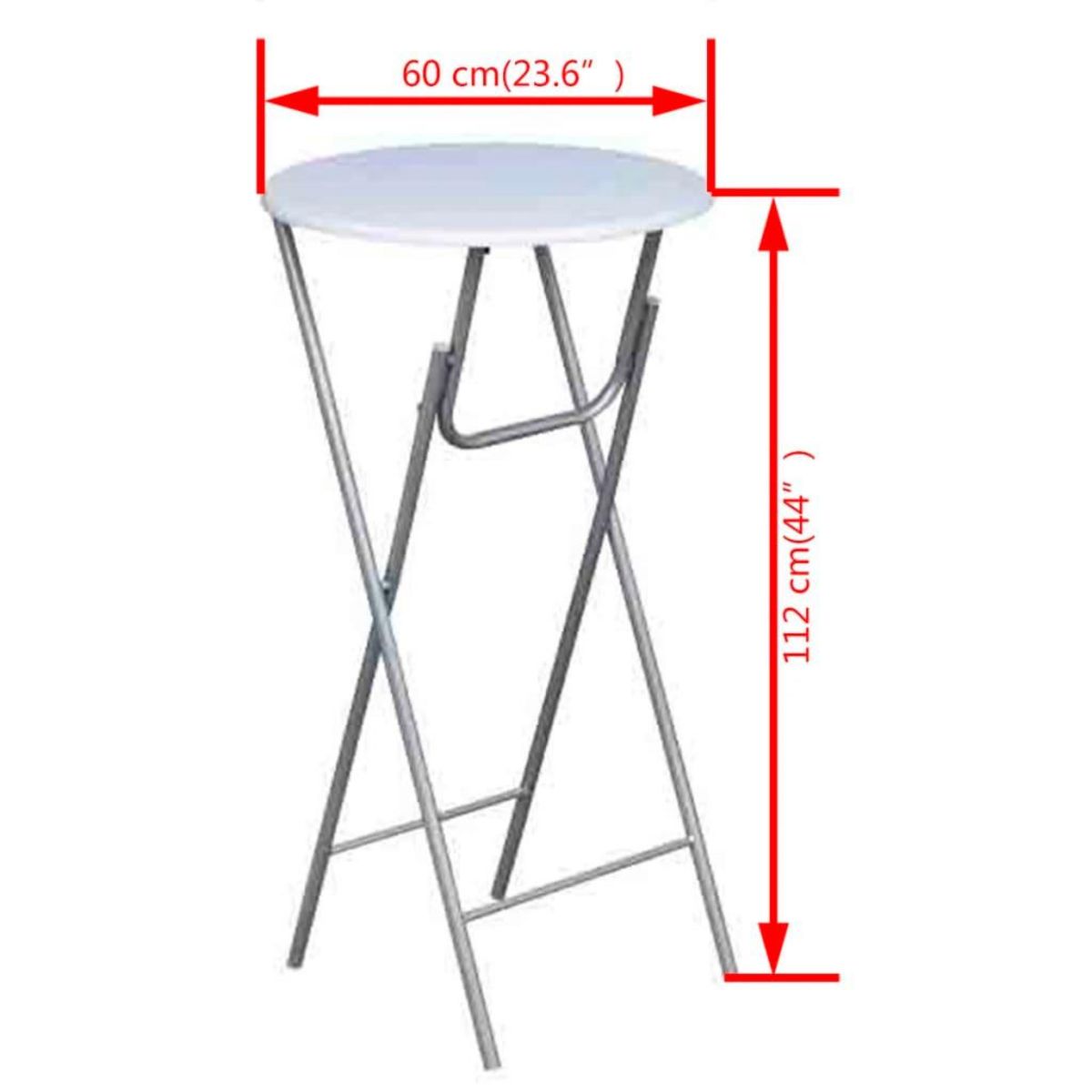 VIDAXL Table de bar 4 pcs avec dessus de table en MDF Blanc