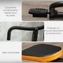 Voir la diapositive 6 : HOMCOM Appareil d'entrainement abdominal pliable -  machine d'entraînement pour abdominaux bras jambes dos et fessiers - selle réglable - acier PU noir orange