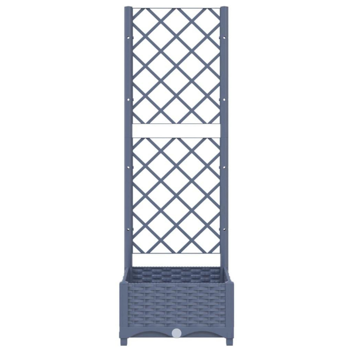 VIDAXL Jardiniere avec treillis bleu gris 40x40x121,5 cm PP