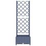 Voir la diapositive 4 : VIDAXL Jardiniere avec treillis bleu gris 40x40x121,5 cm PP