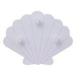 Atmosphera Kids Patère Coquillage 3 Crochets  Sirène  36cm Violet