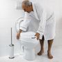 Voir la diapositive 3 : RIDDER RIDDER Siege de toilette avec couvercle blanc 150 kg A0071001