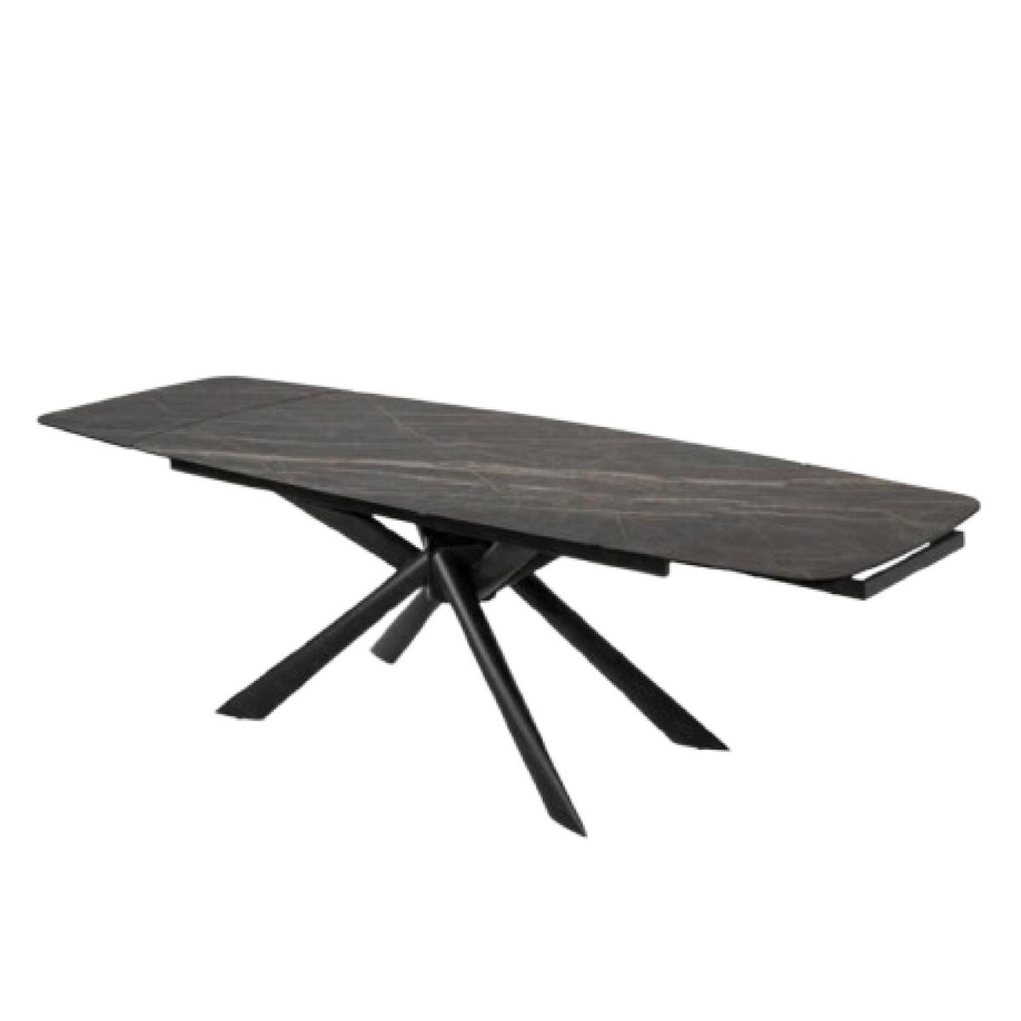 Voir la diapositive 3 : JLC KREATION Grande table en céramique extensible noir et or l180-280 cm constantine