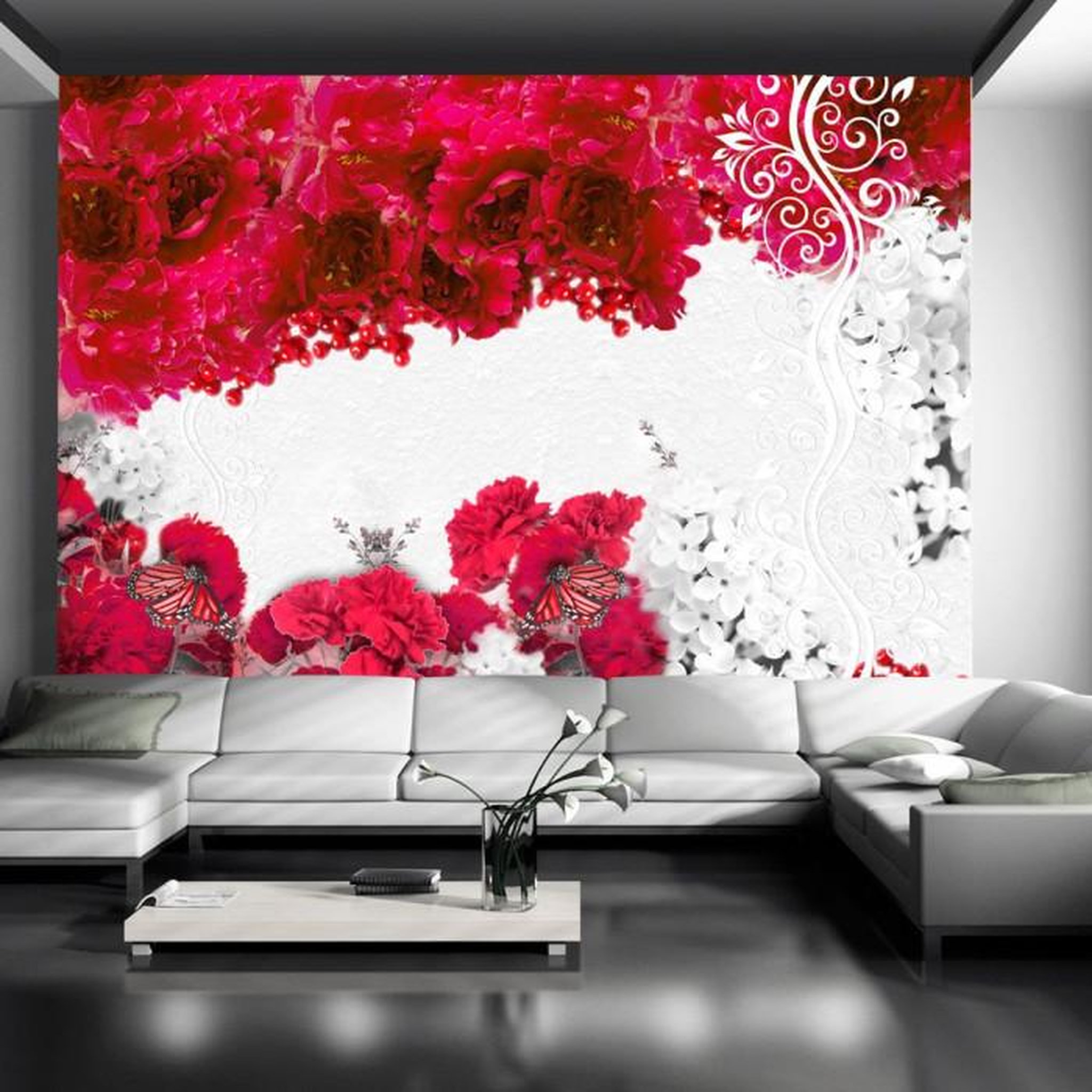 Paris Prix Papier Peint  Colors of Spring : Red. Coloris disponibles : Multicolore