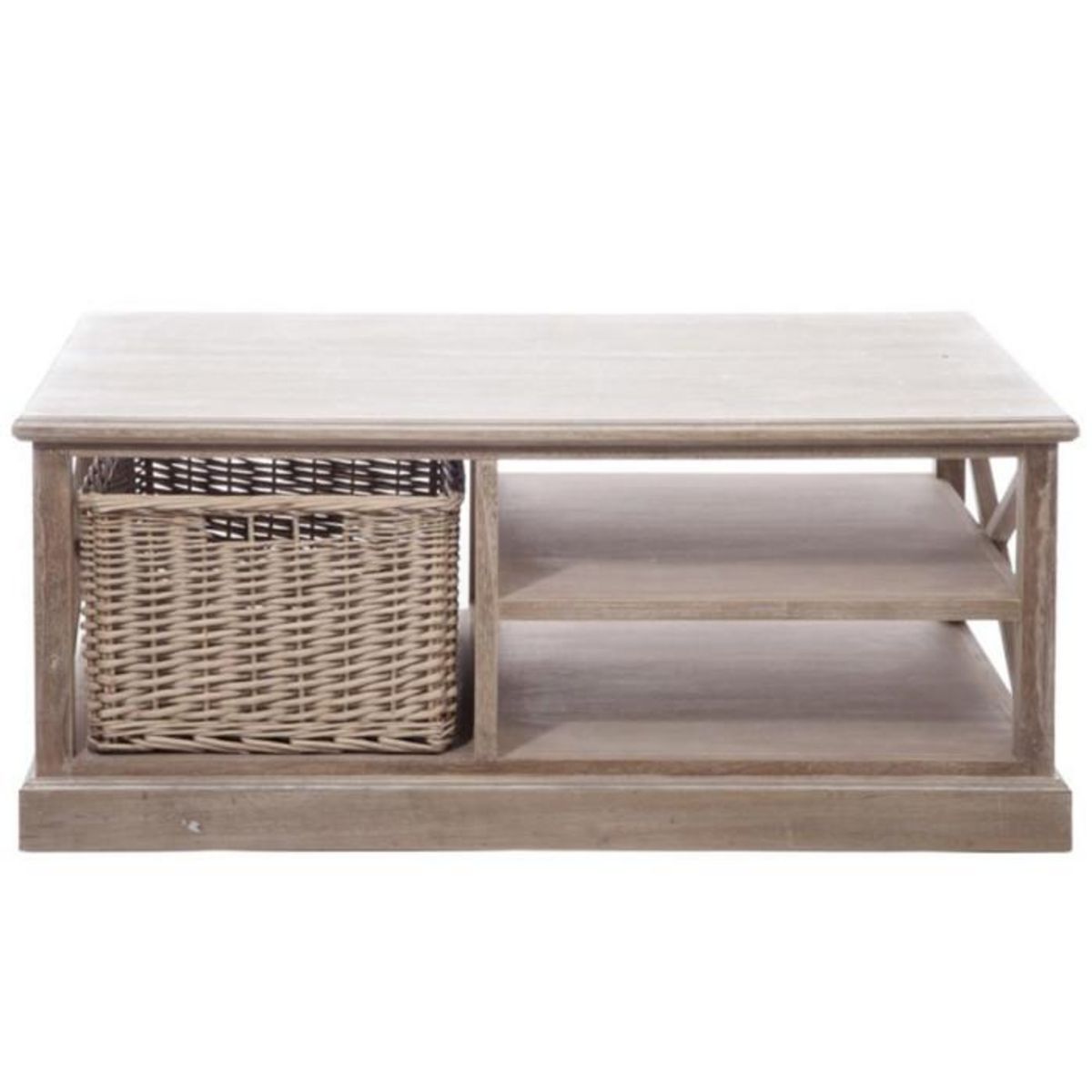 Paris Prix Table Basse 1 Panier  Catherine  120cm Naturel