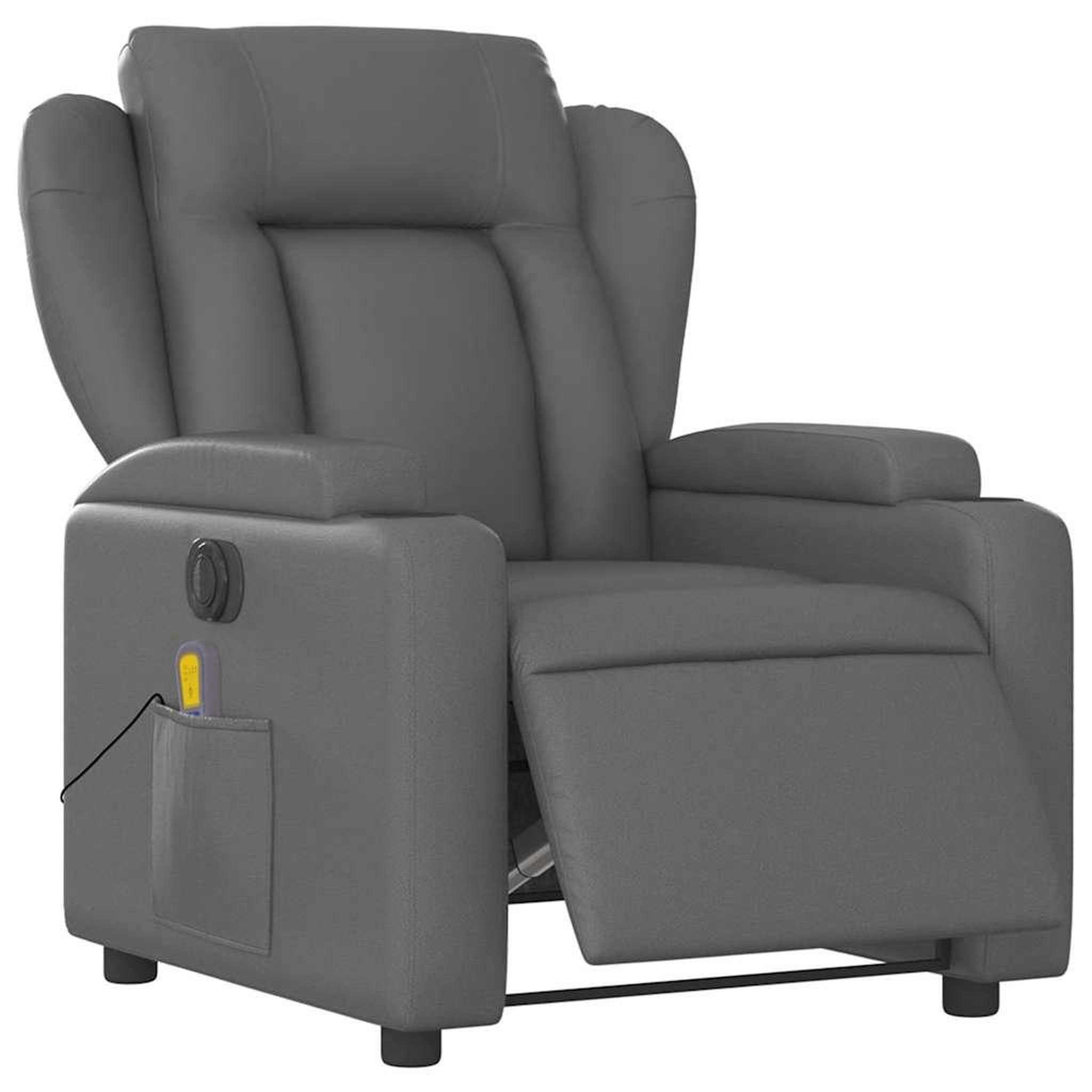Voir la diapositive 3 : VIDAXL Fauteuil de massage inclinable electrique gris similicuir