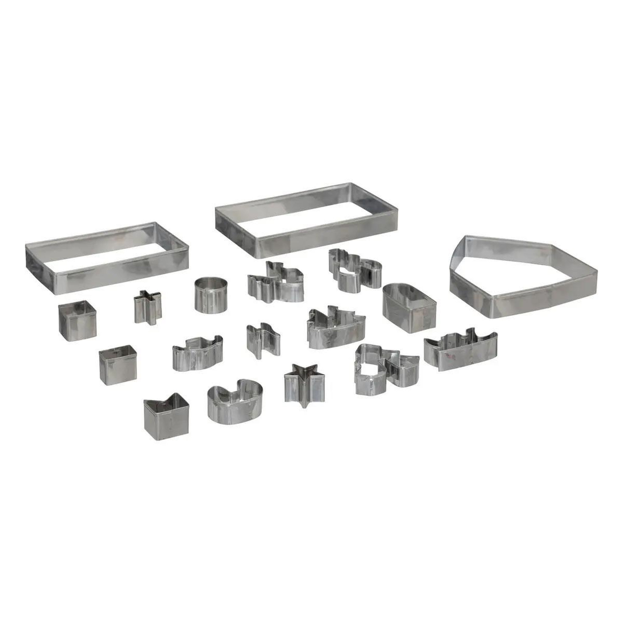 FIVE Lot de 18 emporte-pièces  maison de noël  24cm argent
