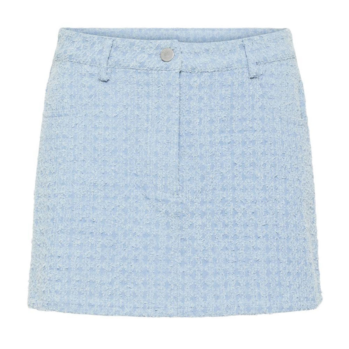 Pieces Jupe Courte Bleu Femme Pieces Denim Skirt