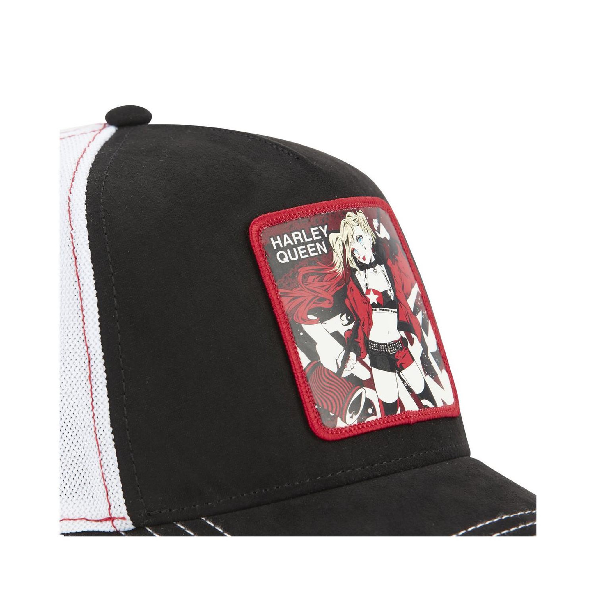 Voir la diapositive 3 : CAPSLAB Casquette trucker premium en suédine avec filet DC Comics Queen