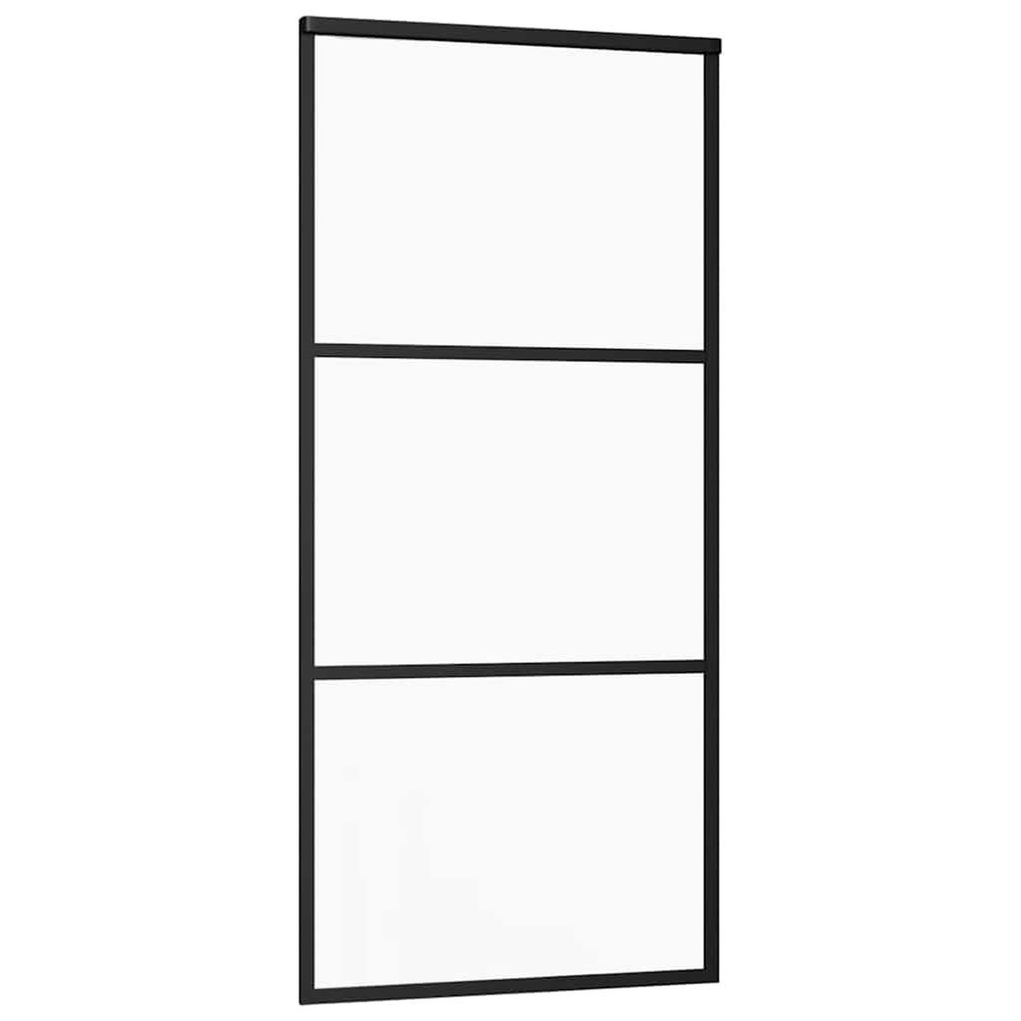 Voir la diapositive 5 : VIDAXL Porte coulissante kit de quincaillerie noir 90x205 cm verre ESG