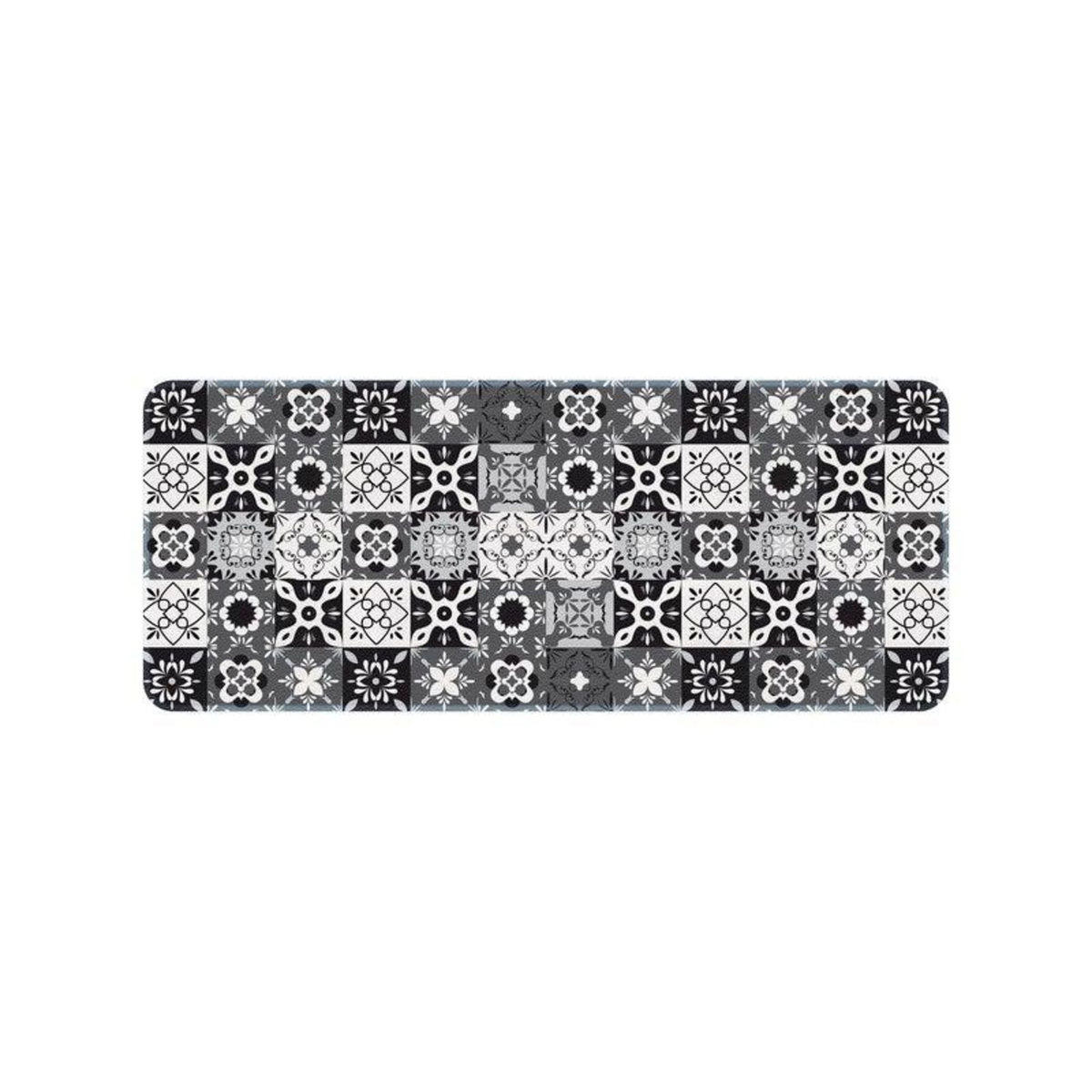 CENTRALE BRICO Tapis de cuisine à carreaux 50 x 120 cm, décor carreaux de ciment