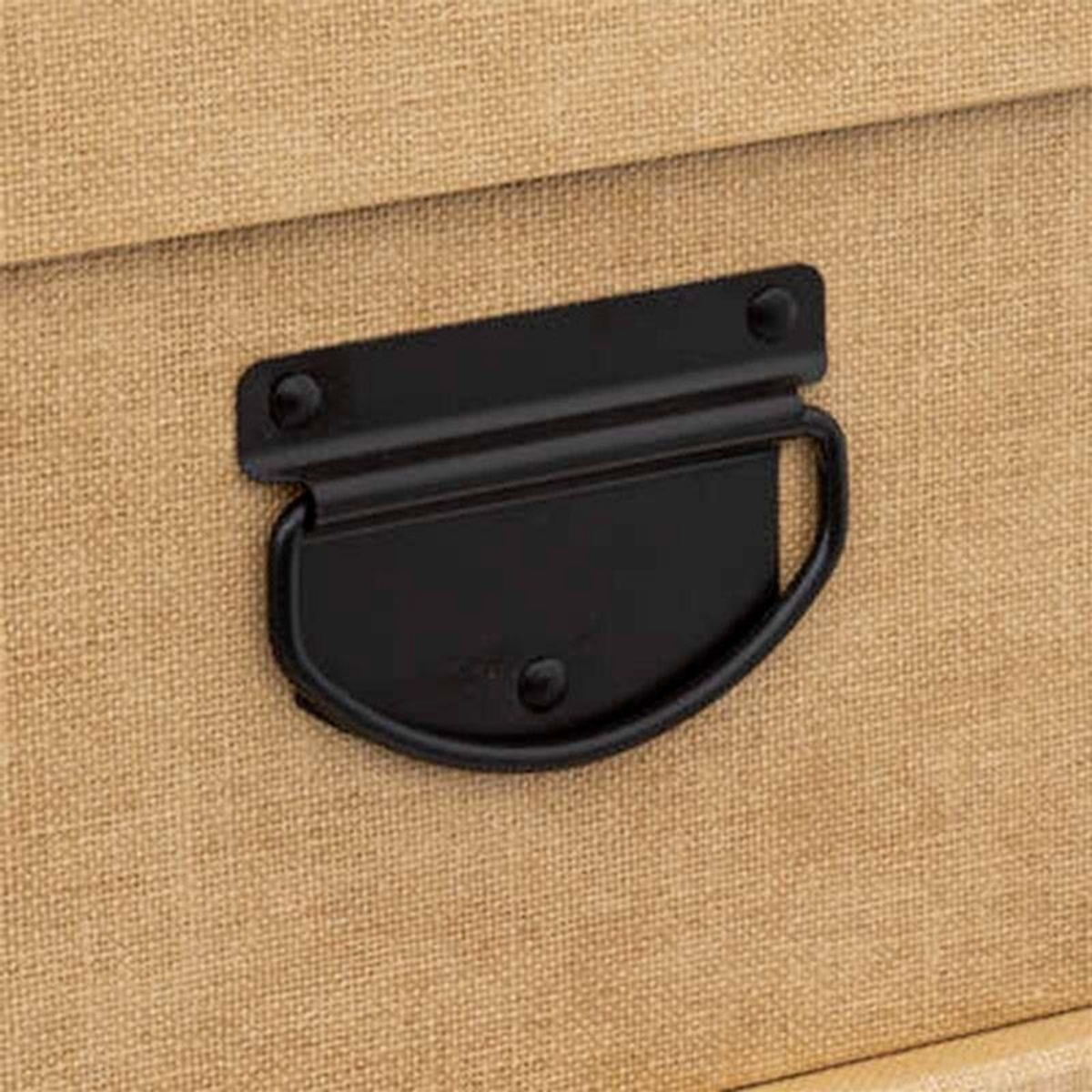  Lot de 4 Boîtes de Rangement  Jute  39cm Naturel