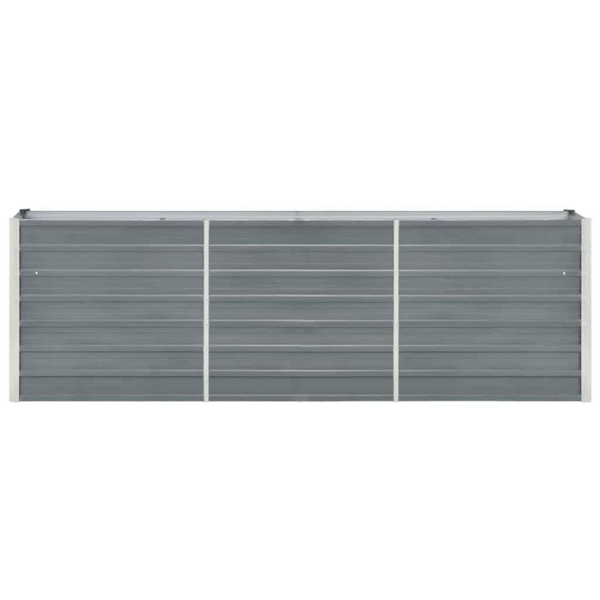 VIDAXL Lit sureleve de jardin Acier galvanise 240x40x77 cm Gris