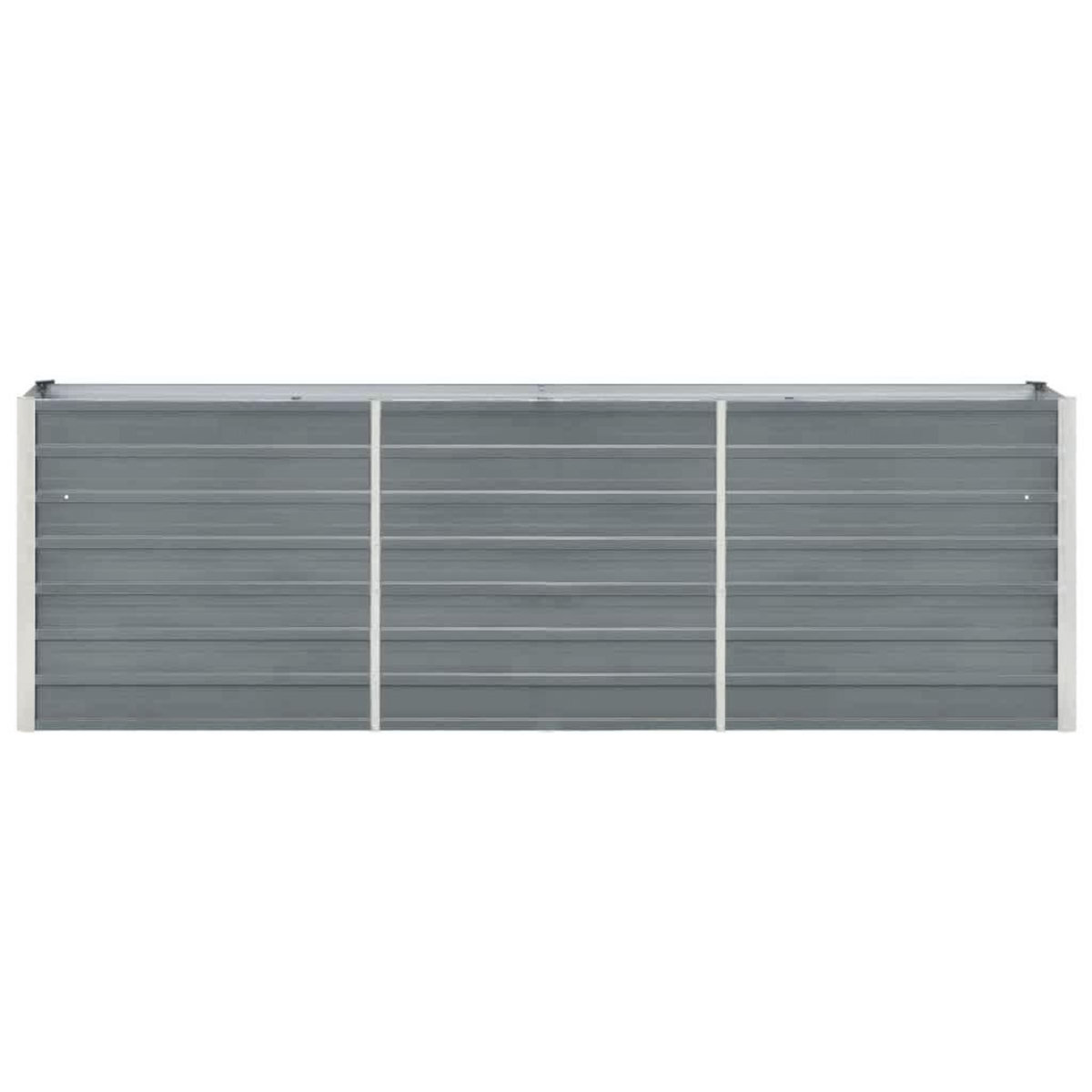 VIDAXL Lit sureleve de jardin Acier galvanise 240x40x77 cm Gris