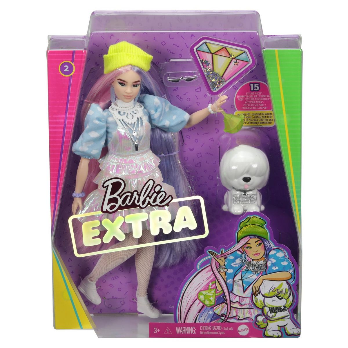 BARBIE Poupée Barbie - Barbie Extra Bonnet Jaune