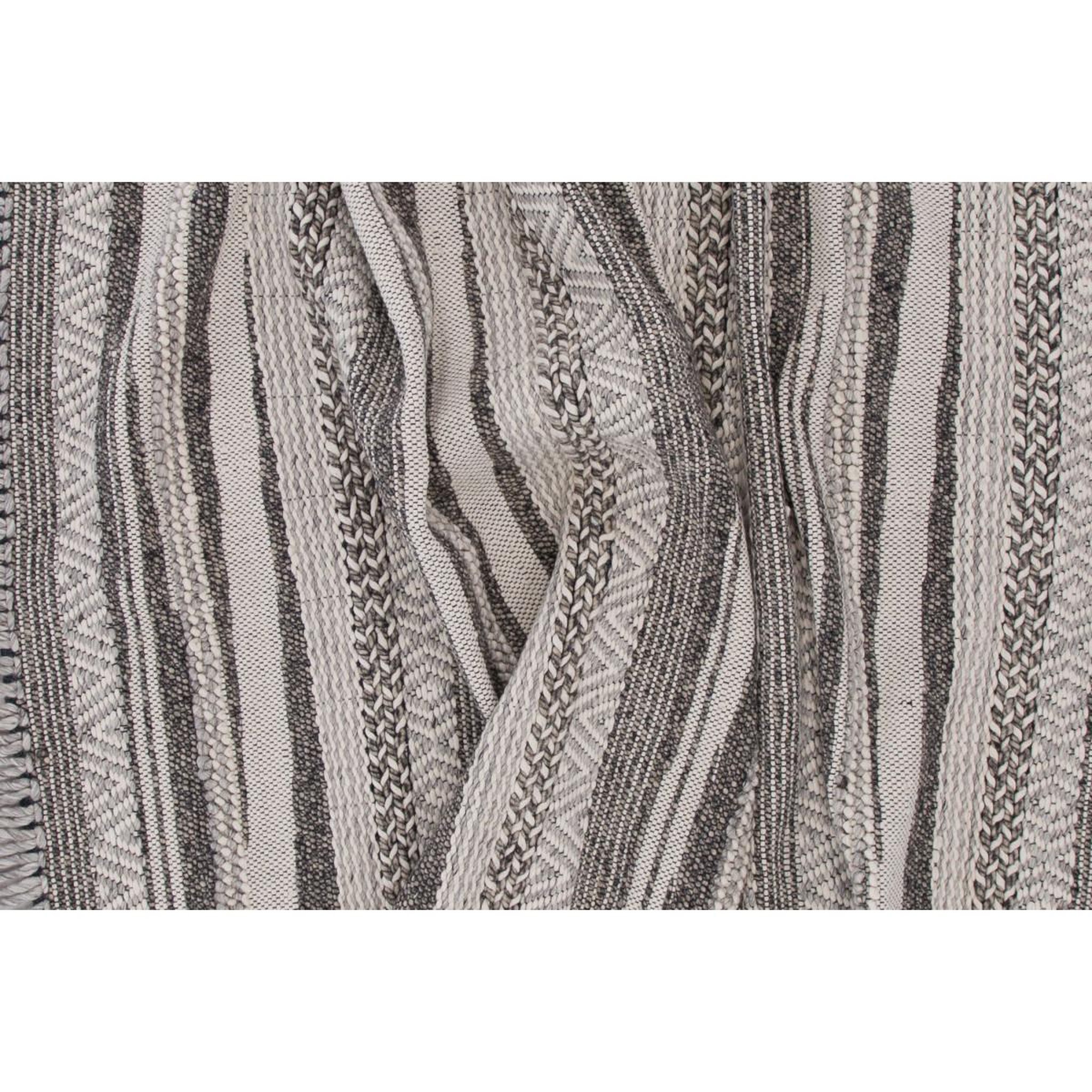 Voir la diapositive 3 : Paris Prix Tapis déco en laine  alwar  170x240cm gris foncé