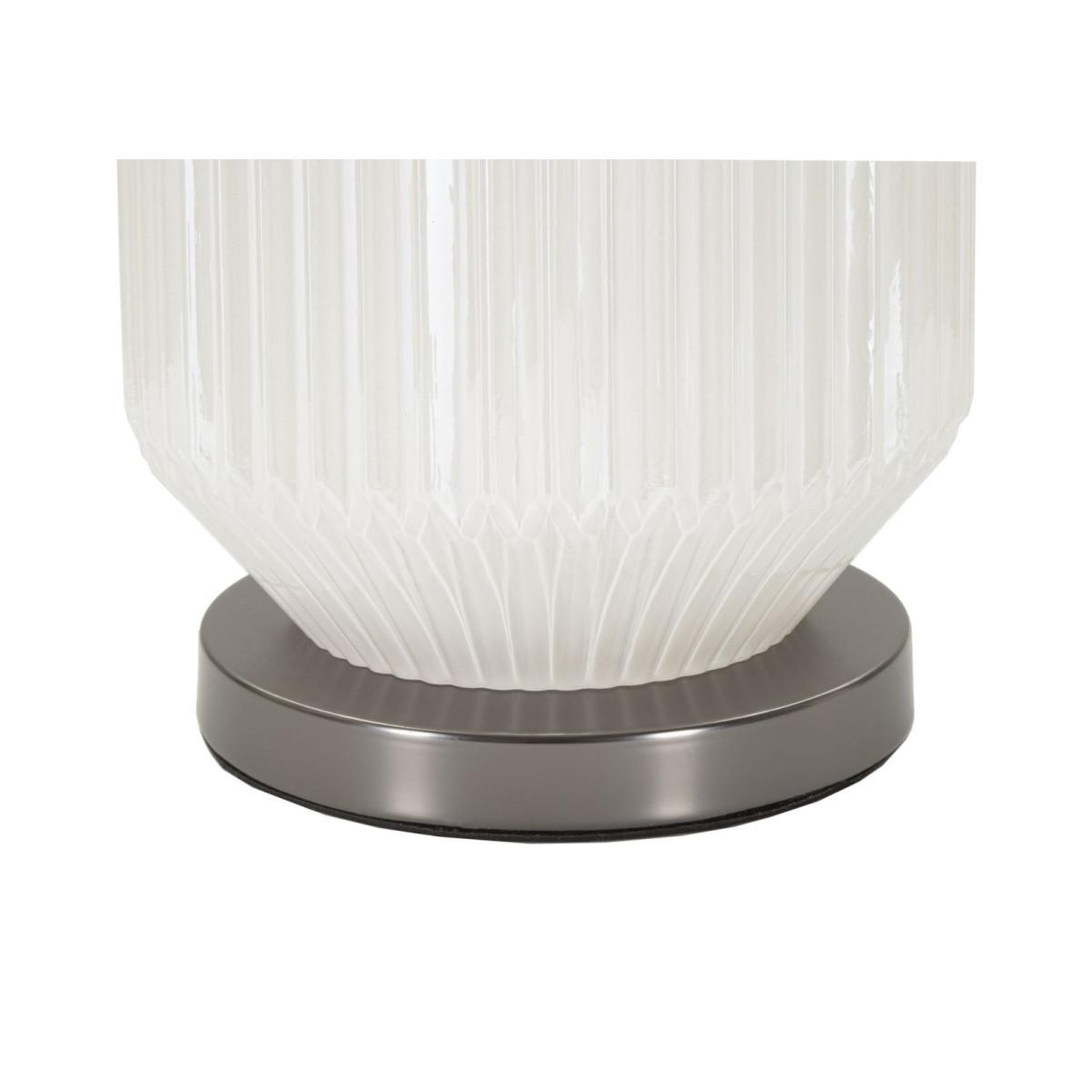 Voir la diapositive 3 : Paris Prix Lampe à poser en verre  brighty  65cm blanc & gris
