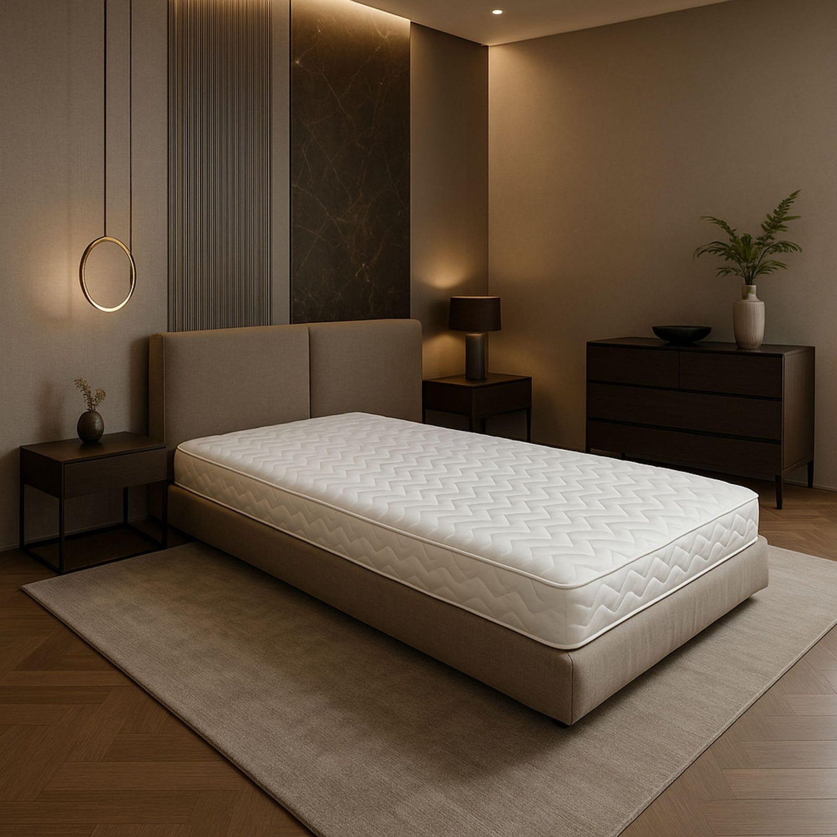 KING OF DREAMS Matelas  - Hauteur 15 cm pour Sommier Articulé - Soutien Ferme Mousse Polyuréthane – 2 Faces de Couchage –Modèle Up Down 15