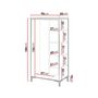 Voir la diapositive 4 : BEST MOBILIER Cambridge - armoire - effet bois et noir - 184x90 cm