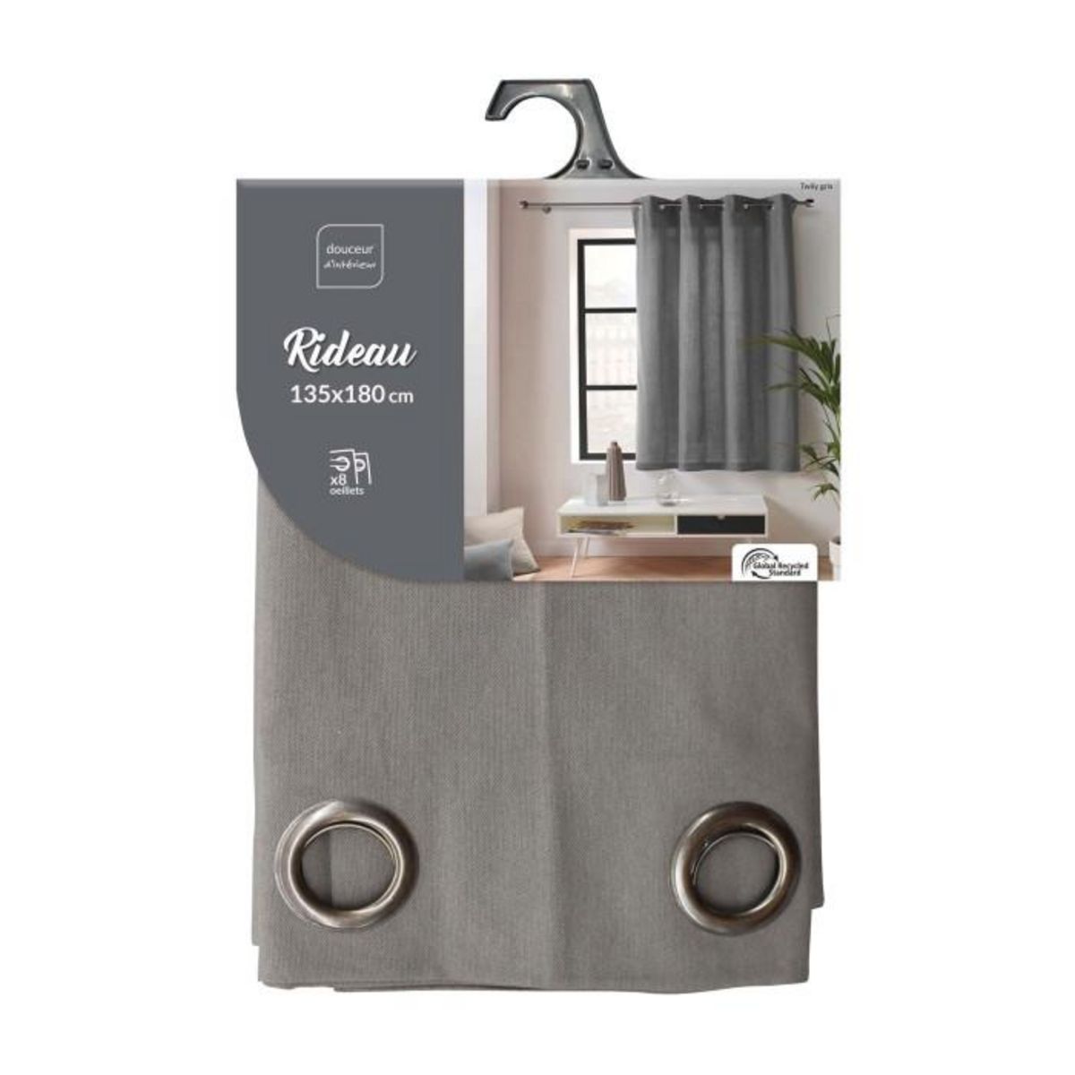 Paris Prix Rideau à Œillets  Twily  135x180cm Gris