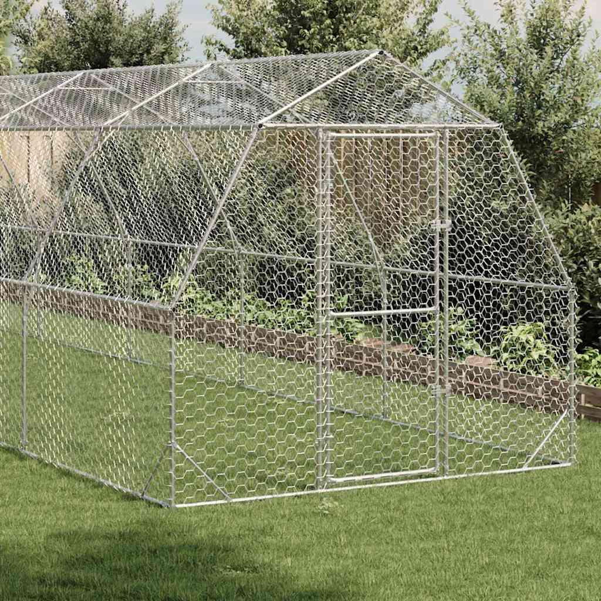 Voir la diapositive 2 : VIDAXL Poulailler 2,5x10x2,25 m acier galvanise