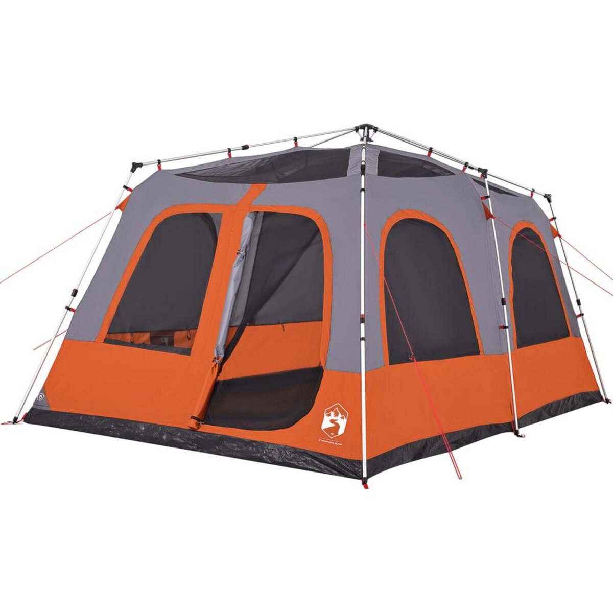 VIDAXL Tente familiale dome 8 personnes gris orange liberation rapide