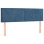 Voir la diapositive 4 : VIDAXL Tete de lit a LED Bleu fonce 144x5x78/88 cm Velours
