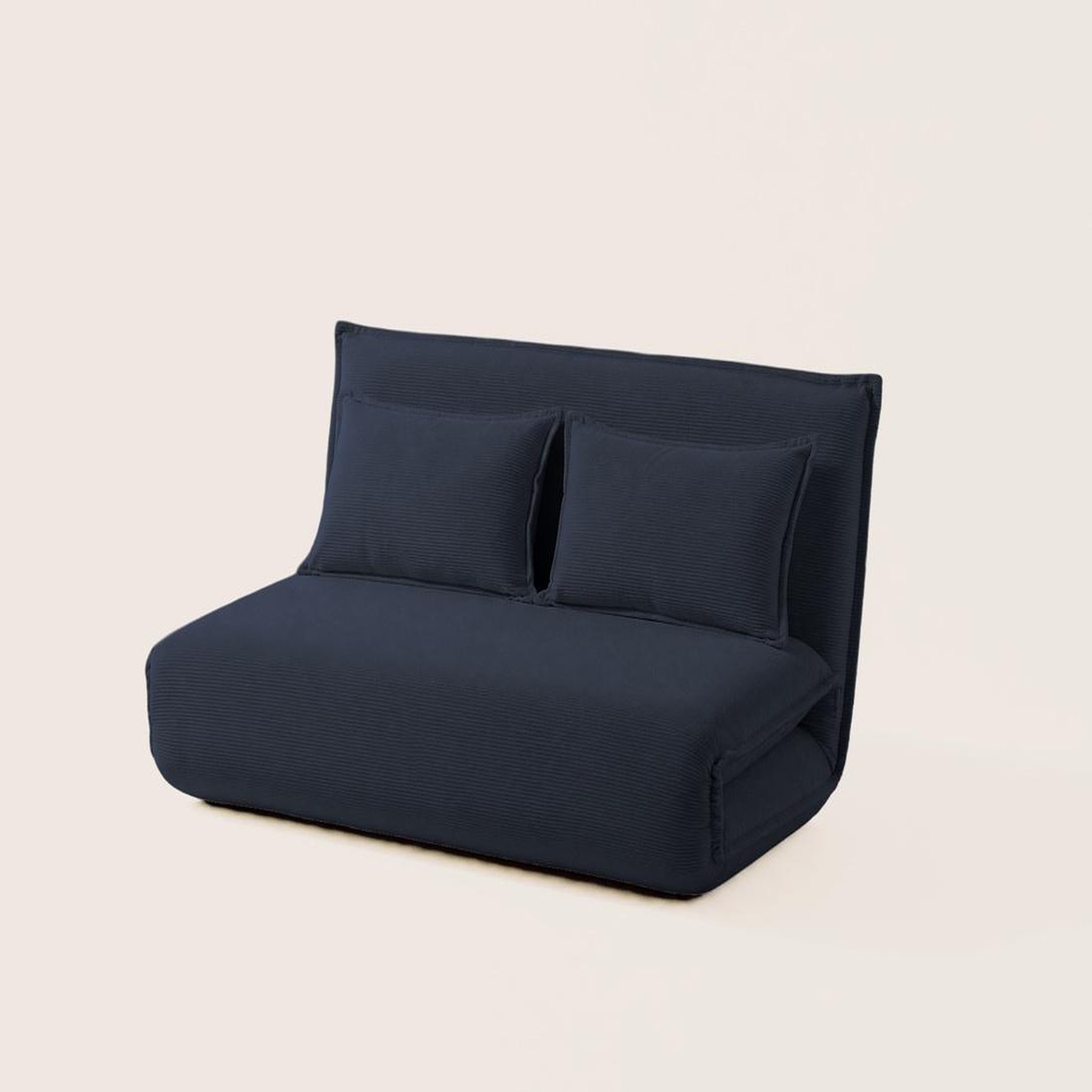 Voir la diapositive 3 : BEST MOBILIER Candice - banquette 2 places convertible clic-clac en velours côtelé