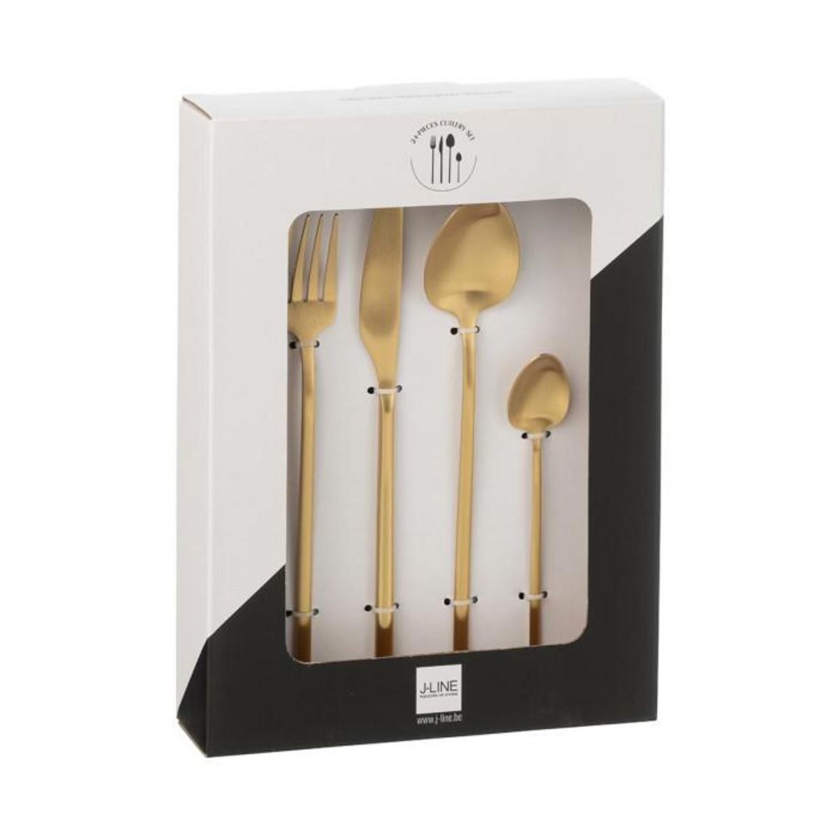 Paris Prix Ménagère 24 Pièces en Inox  Irvin Mat  27cm Or