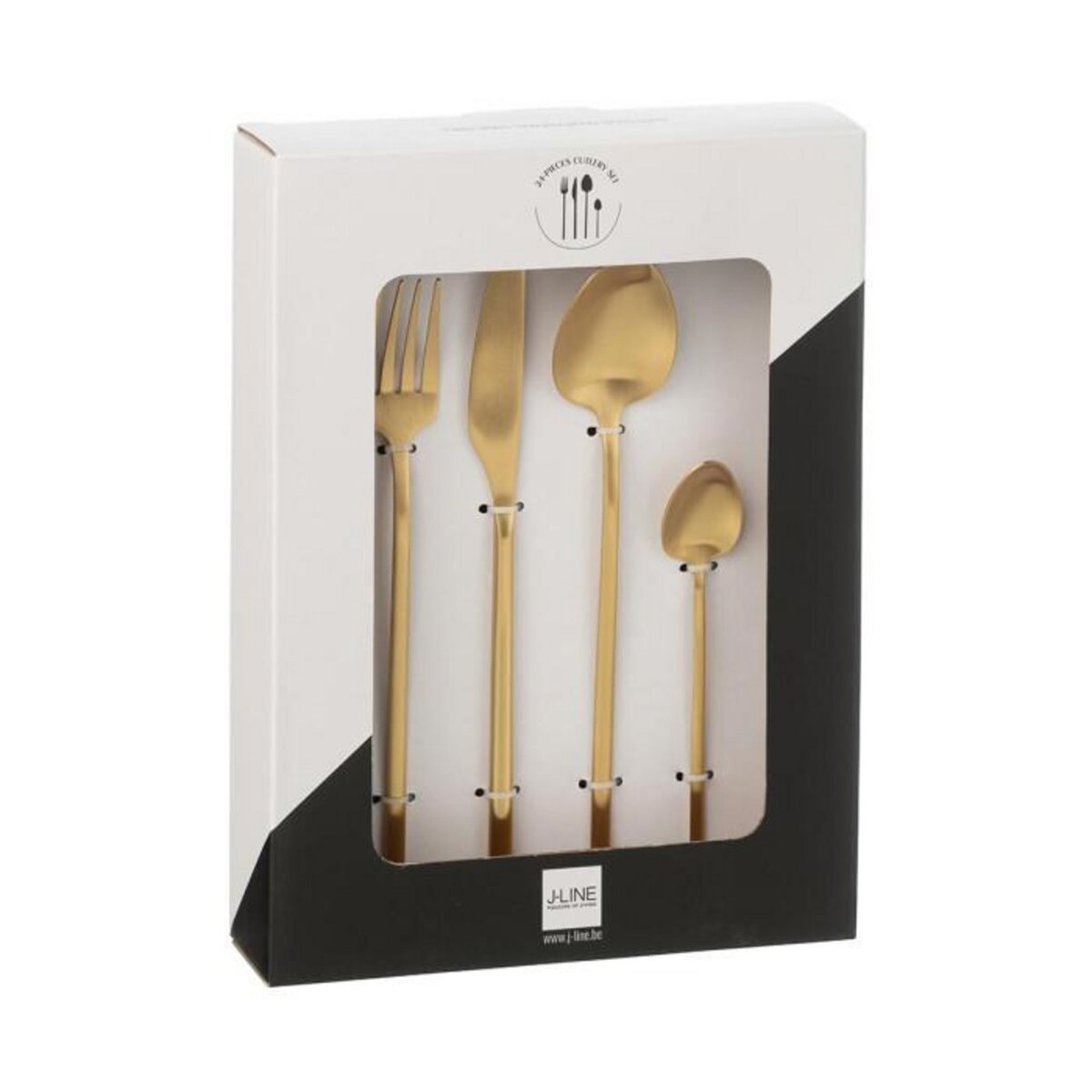 Paris Prix Ménagère 24 Pièces en Inox  Irvin Mat  27cm Or