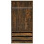 Voir la diapositive 4 : VIDAXL Garde-robe Chene fume 100x50x200 cm Bois d'ingenierie