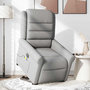 Voir la diapositive 3 : VIDAXL Fauteuil inclinable de massage electrique gris nuage tissu