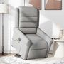 Voir la diapositive 3 : VIDAXL Fauteuil inclinable de massage electrique gris nuage tissu