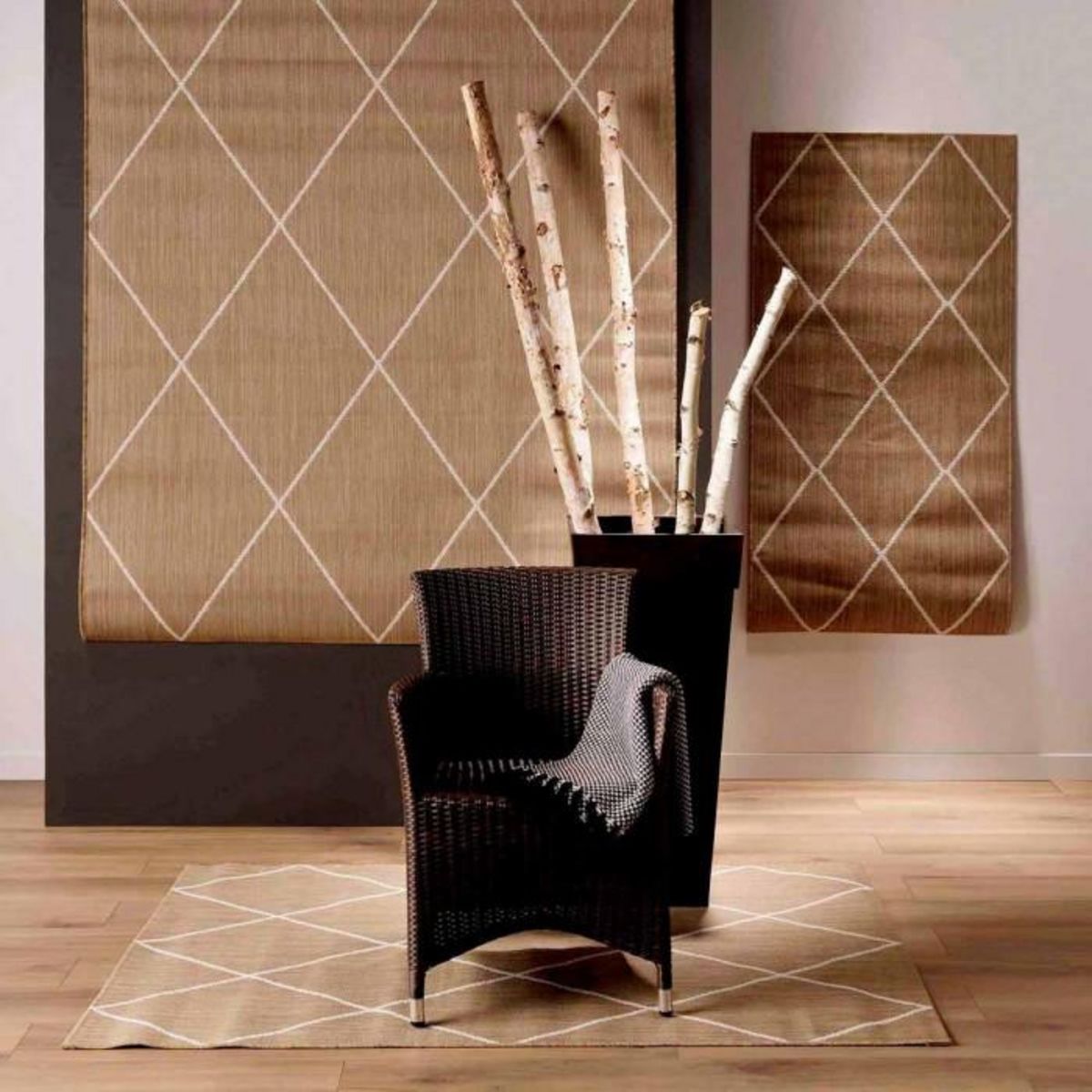 Paris Prix Tapis Déco  Damira  80x150cm Naturel
