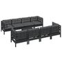 Voir la diapositive 3 : VIDAXL Salon de jardin 9 pcs avec coussins bois de pin massif