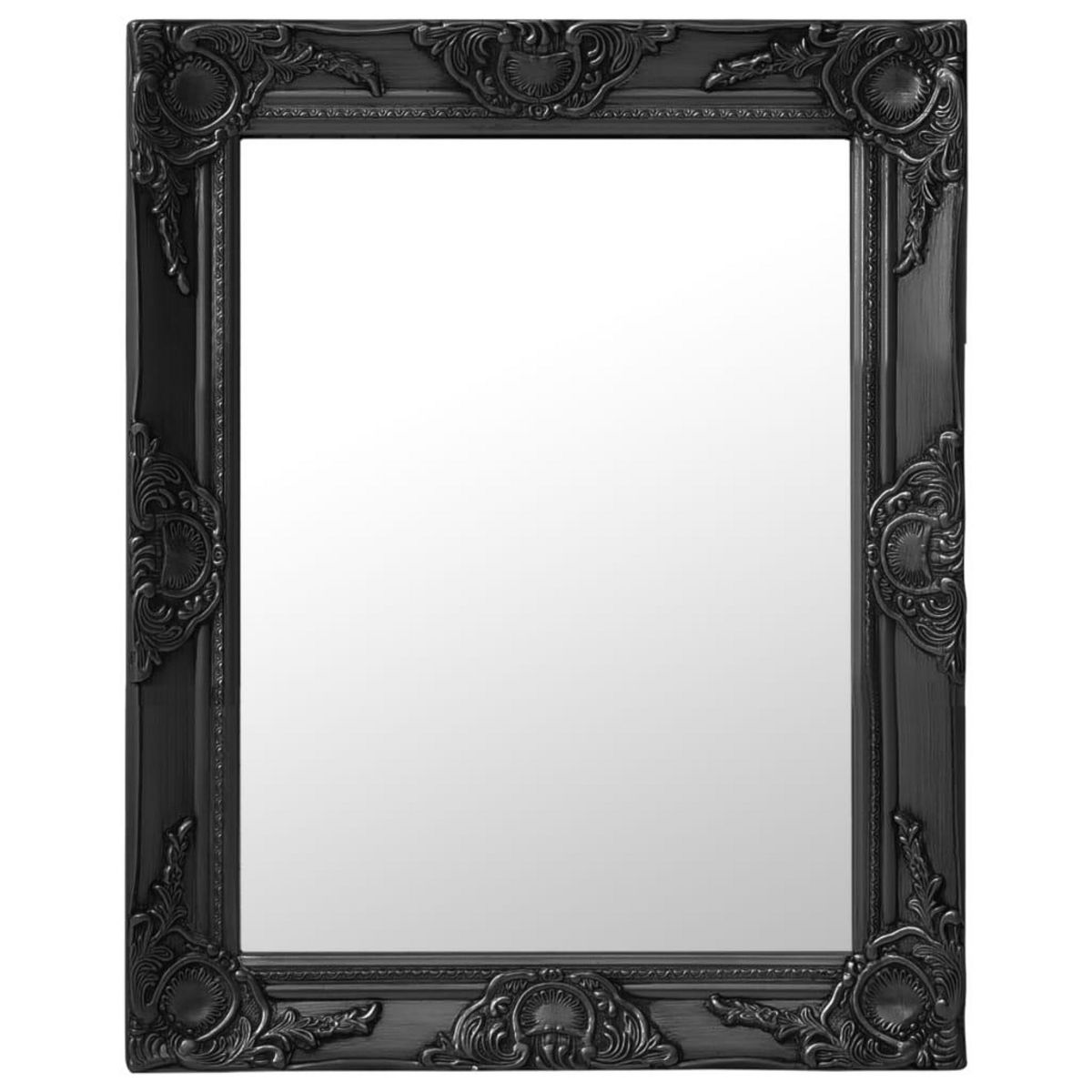 VIDAXL Miroir mural style baroque 50x60 cm noir