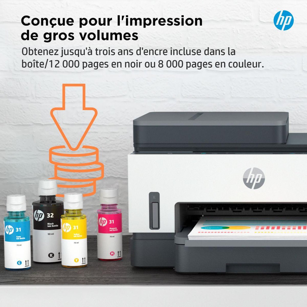 HP Imprimante jet d'encre Smart Tank 7305