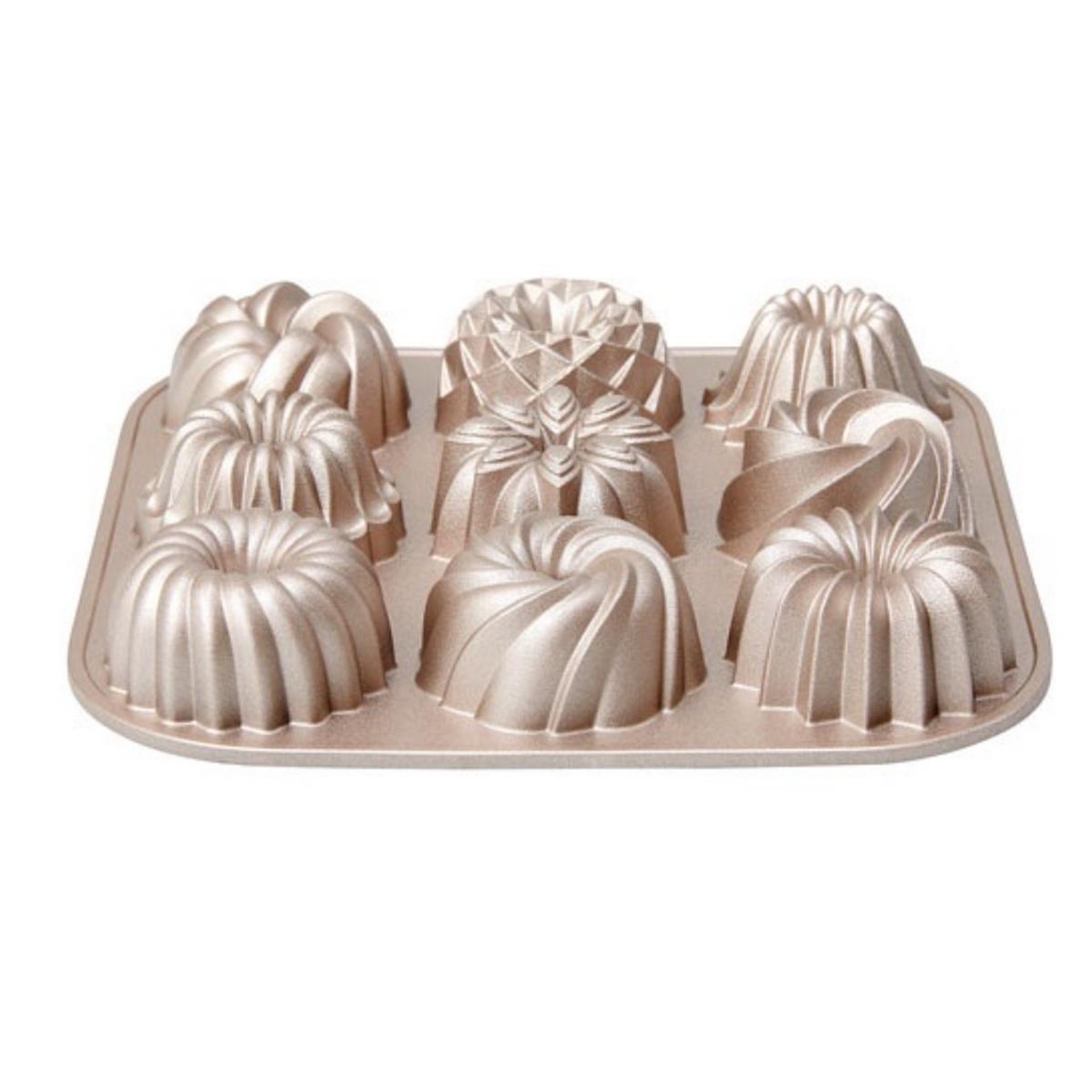 Voir la diapositive 2 : Patisse Moule 9 mini-kouglofs rose cuivré - 04521