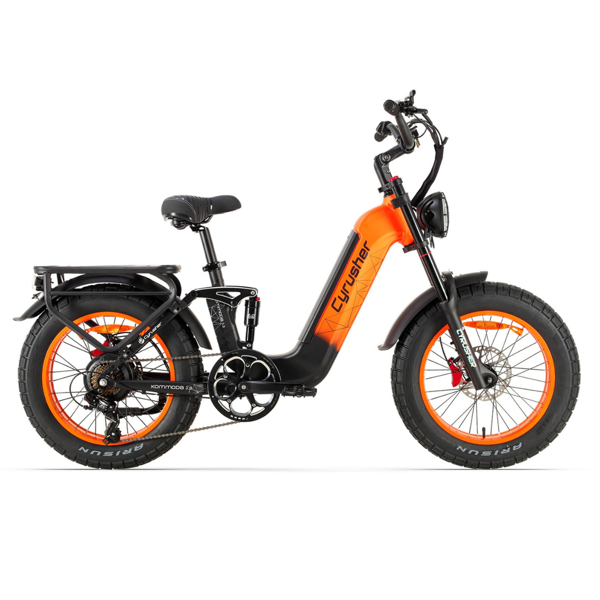 CYRUSHER Vélo électrique Fat Bike Cyrusher Kommoda 3.0. Coloris disponibles : Bleu, Violet, Orange, Gris, Vert