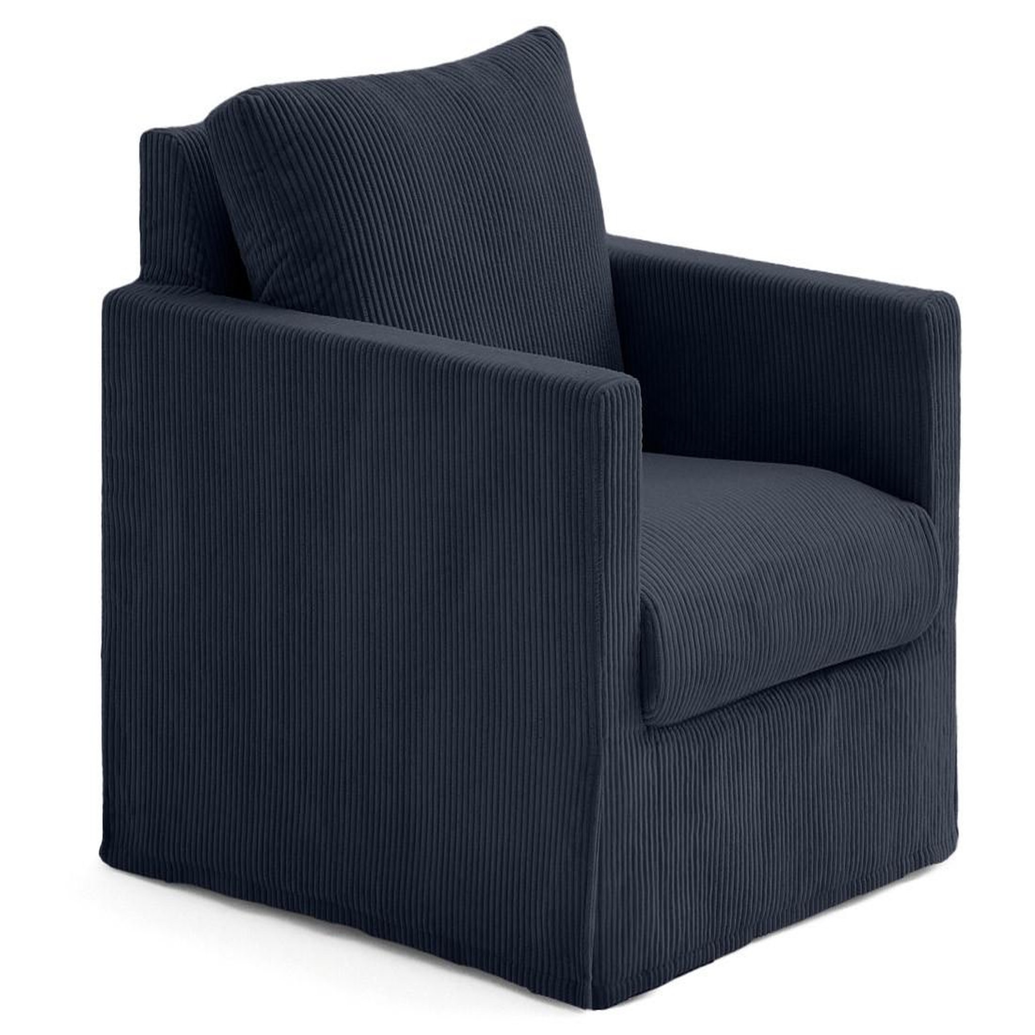 Voir la diapositive 3 : LISA DESIGN Serena - fauteuil déhoussable en velours côtelé