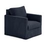 Voir la diapositive 3 : LISA DESIGN Serena - fauteuil déhoussable en velours côtelé