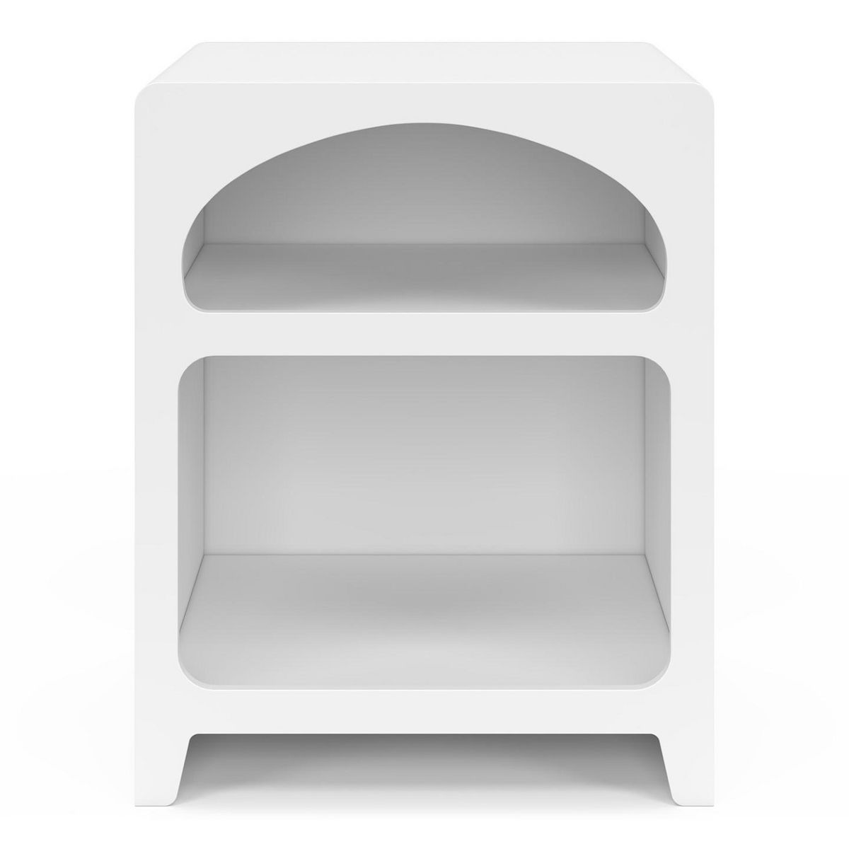 ID MARKET Lot de 2 tables de chevets organiques ALESIA bois blanc 2 niches