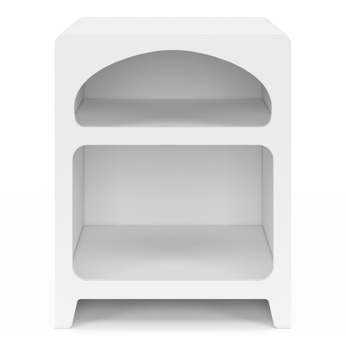 ID MARKET Lot de 2 tables de chevets organiques ALESIA bois blanc 2 niches