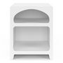 Voir la diapositive 3 : ID MARKET Lot de 2 tables de chevets organiques ALESIA bois blanc 2 niches