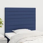 VIDAXL Tetes de lit 2 pcs Bleu 100x5x78/88 cm Tissu