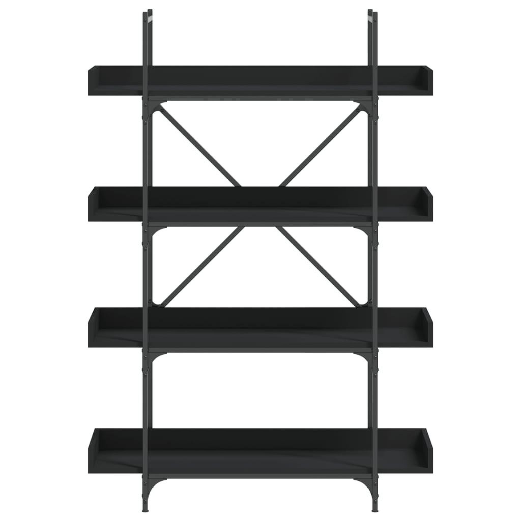 Voir la diapositive 4 : VIDAXL Bibliotheque a 4 niveaux noir 100x33x145,5 cm bois d'ingenierie