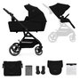 Voir la diapositive 1 : KINDERKRAFT Poussette 2 en 1 avec nacelle YOXI, roues anti-crevaison et accessoires