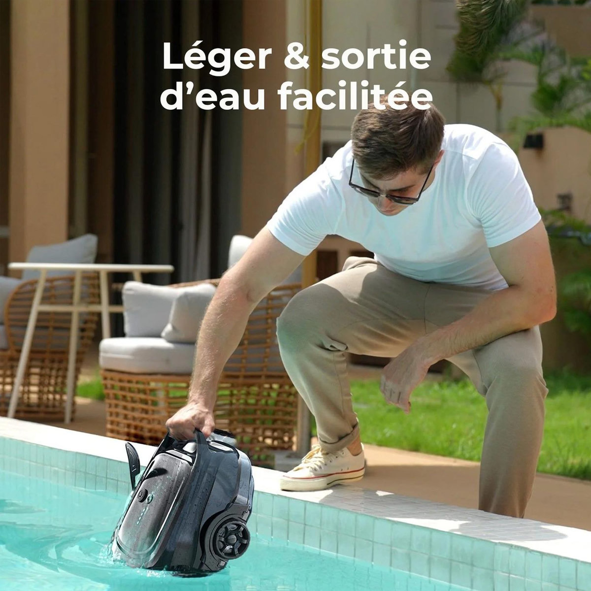 WYBOT Robot électrique de piscine sans fil nettoyage des fonds - wybot a1